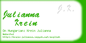 julianna krein business card